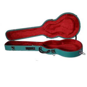 MEC fishbone Blue Tweed Guitar Case for LES PAUL style guitars