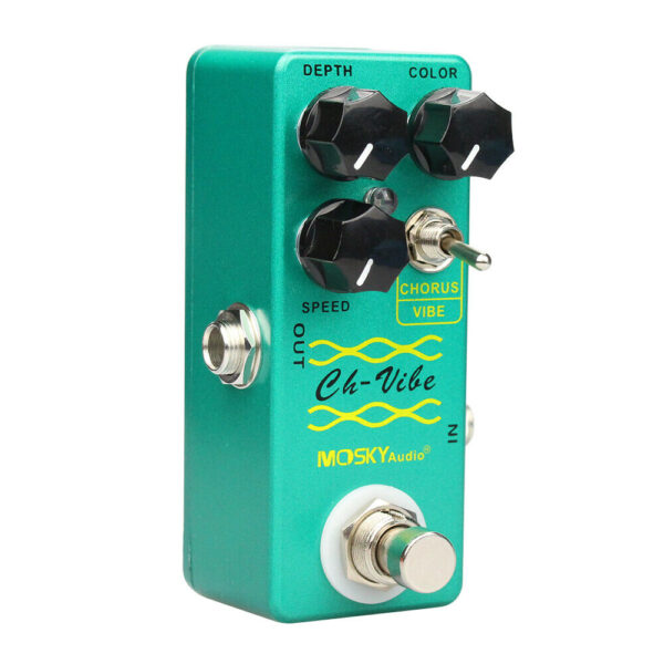 Mosky CH Vibe Chorus Vibe Vibrato Guitar Effect Pedal Depth Color Speed Knob - Image 3