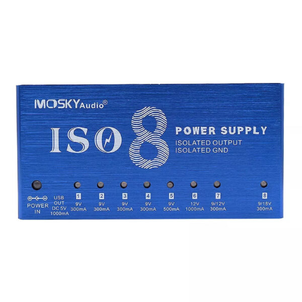 Mosky ISO-8 Guitar Effects Pedal Power Supply For 9V 12V 18V Isolated Outputs - Image 6