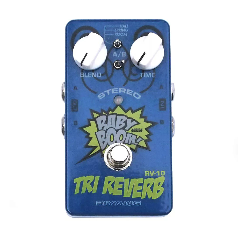 BIYANG RV-10 TRI Verb Stereo Reverb 3 Mode Guitar Effect Pedal Baby Boom Series True Bypass
