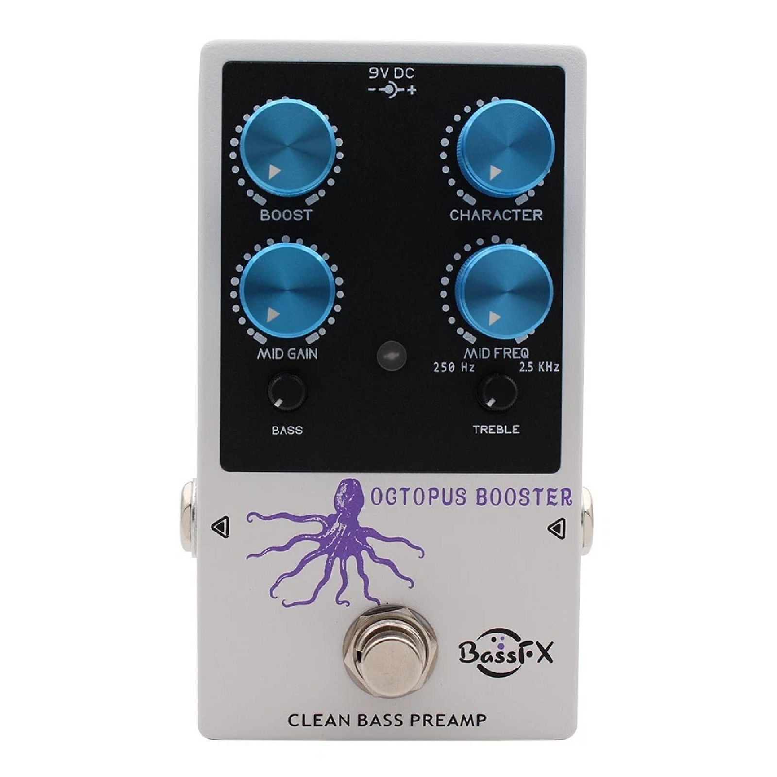 Mosky/Fanmuzk Octopus Booster Bass Preamp Pedal 3Band EQ Bass Harmonic Rich Clean Tone