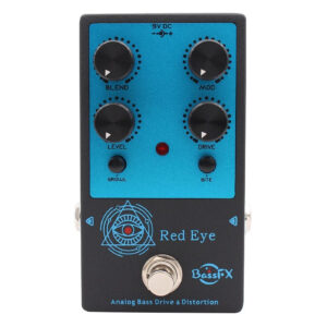 Mosky/Fanmuzk Red Eye Analog Bass Drive Distortion Effect Pedal with Blend Control
