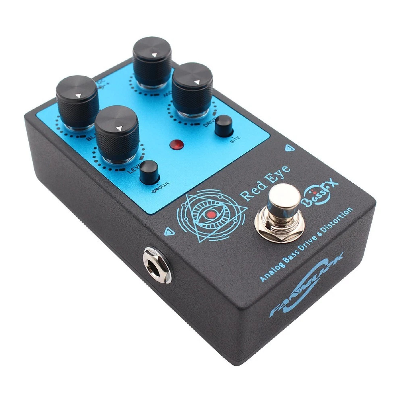 Mosky/Fanmuzk Red Eye Analog Bass Drive Distortion Effect Pedal with Blend Control - Image 3