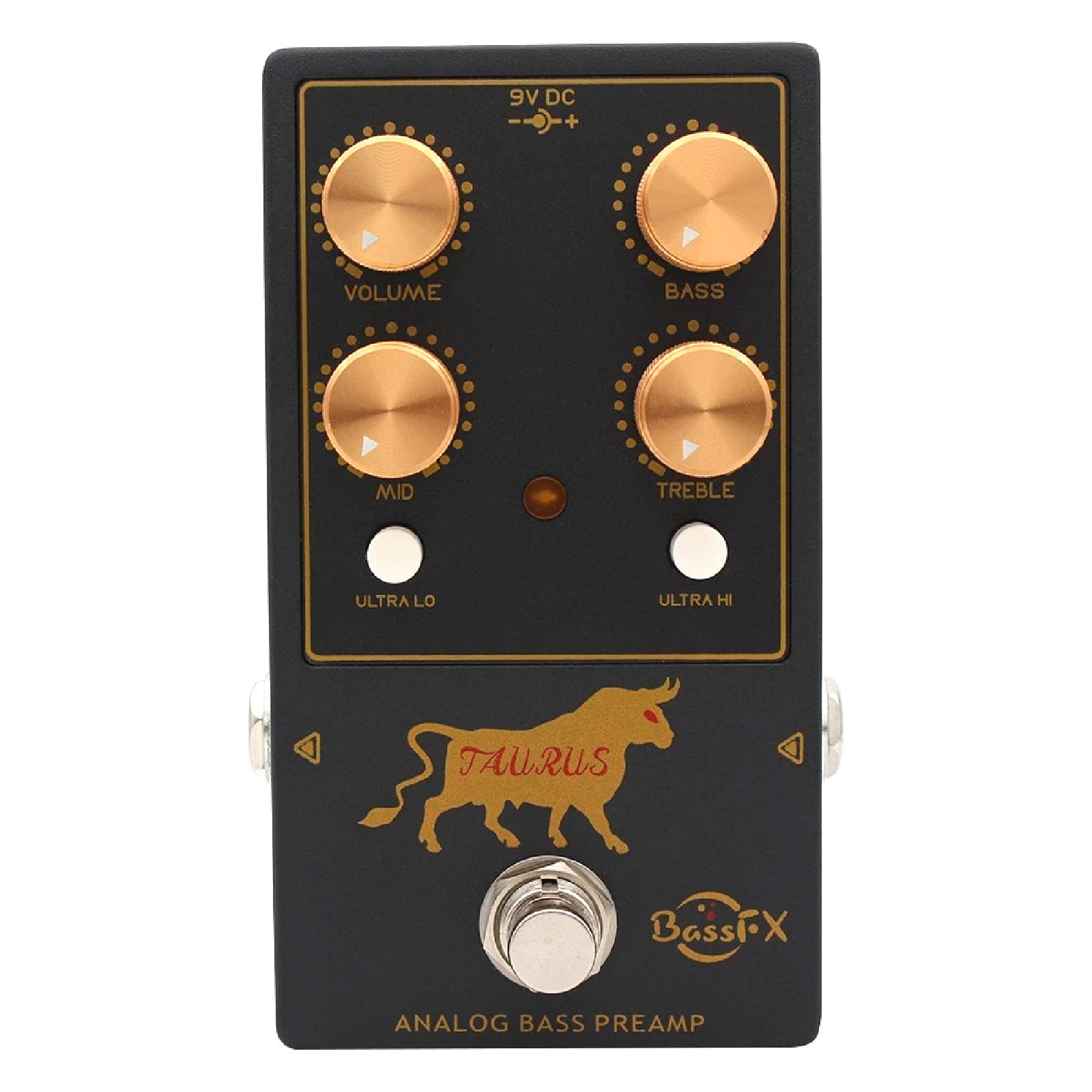 Mosky/Fanmuzk TAURUS Bass Preamp Pedal 3-Band Active EQ + Ultra-Hi /Ultra-Lo Switches True Bypass