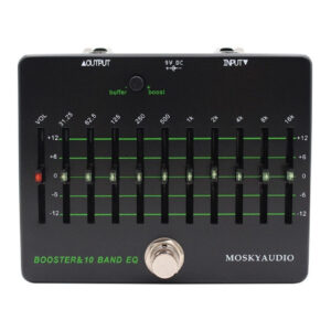 MOSKY BOOSTER & 10 Band Equalizer Pedal EQ Clean Buffer Booster 31.25Hz-16kHz