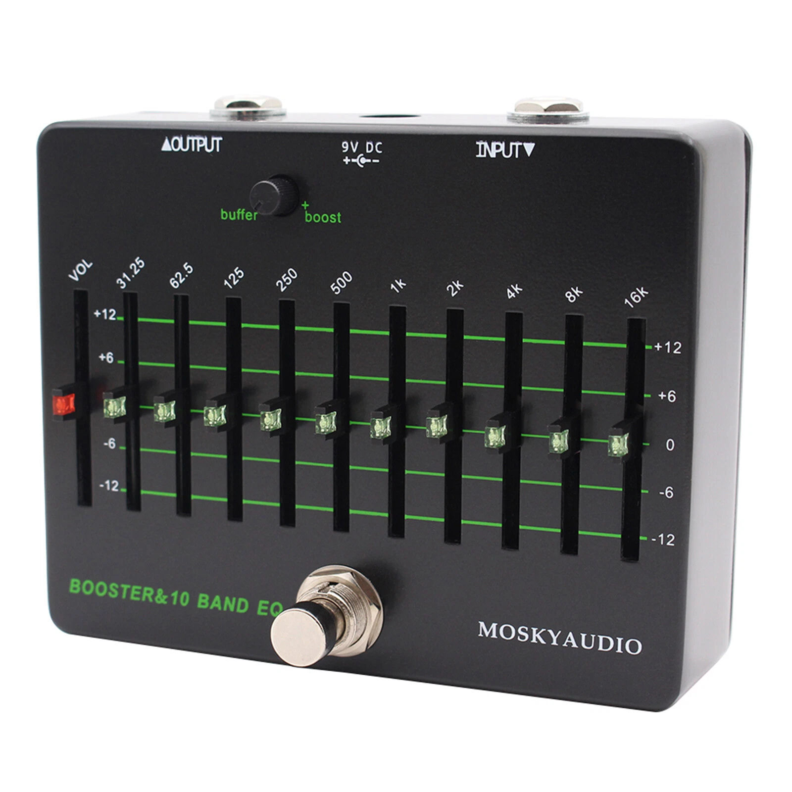 MOSKY BOOSTER & 10 Band Equalizer Pedal EQ Clean Buffer Booster 31.25Hz-16kHz - Image 3