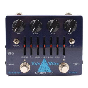 Mosky Beta Ultra Guitar / Bass Preamp Distortion Direct Box AUX In Headphone Out