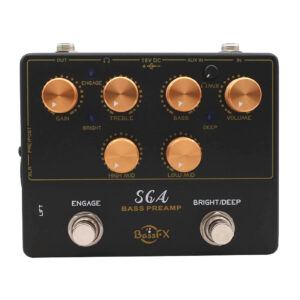 MOSKY Fanmuzk SGA Bass Preamp Pedal Direct Box Highly Flexible Tone Headphone Out AUX