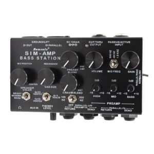 Demonfx SIM-AMP High Quality Simplifier Bass Station Preamp Simulator, Power Amp SIM, Stereo Cab SIM & DI Out for Electric Bass