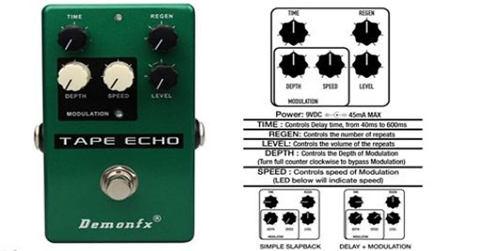 Demonfx TAPE ECHO with Modulation function Soundscape Machine - Image 3