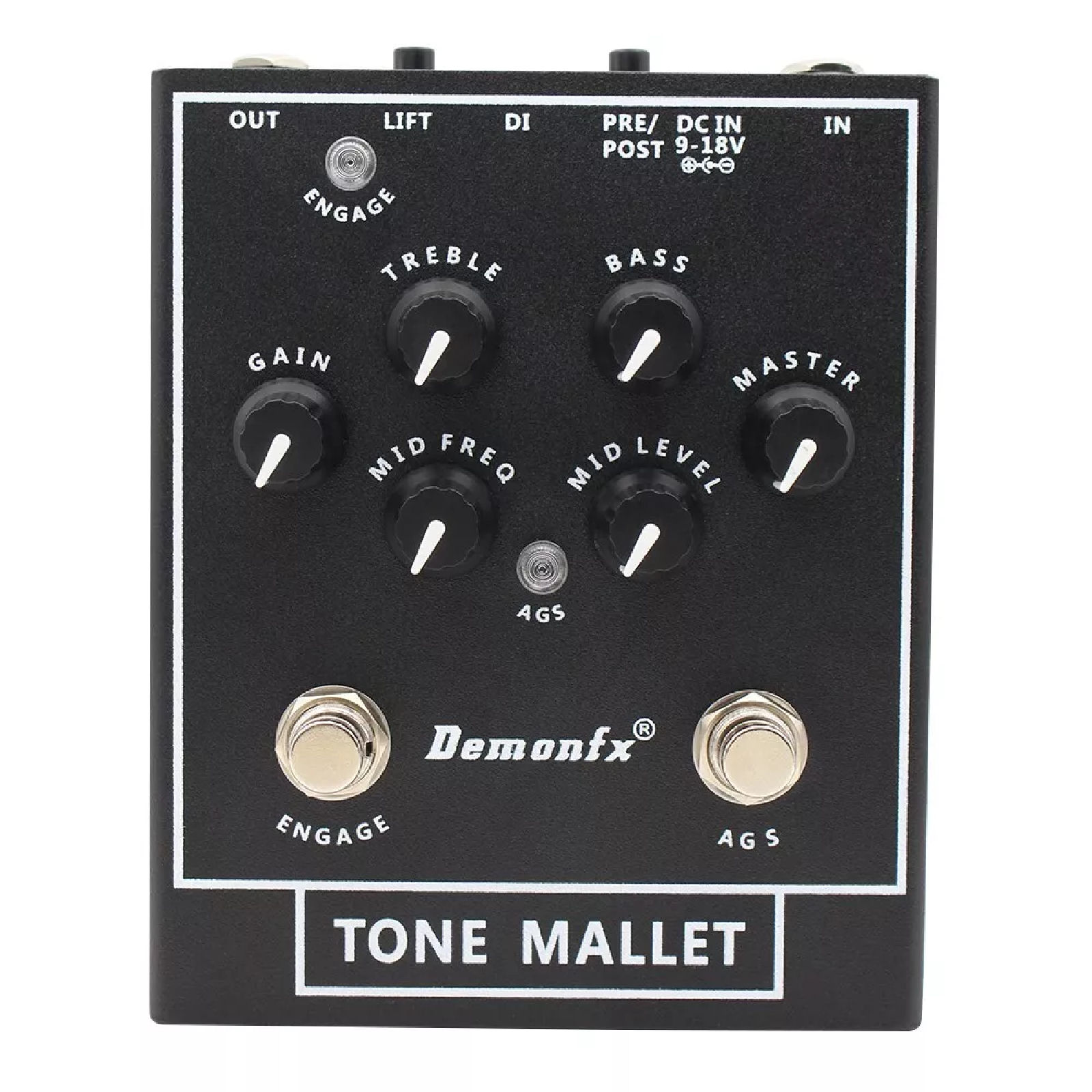 Demonfx Tone Mallet Bass Effect Pedal High quality Tone Mallet Pre-Amp / DI Box