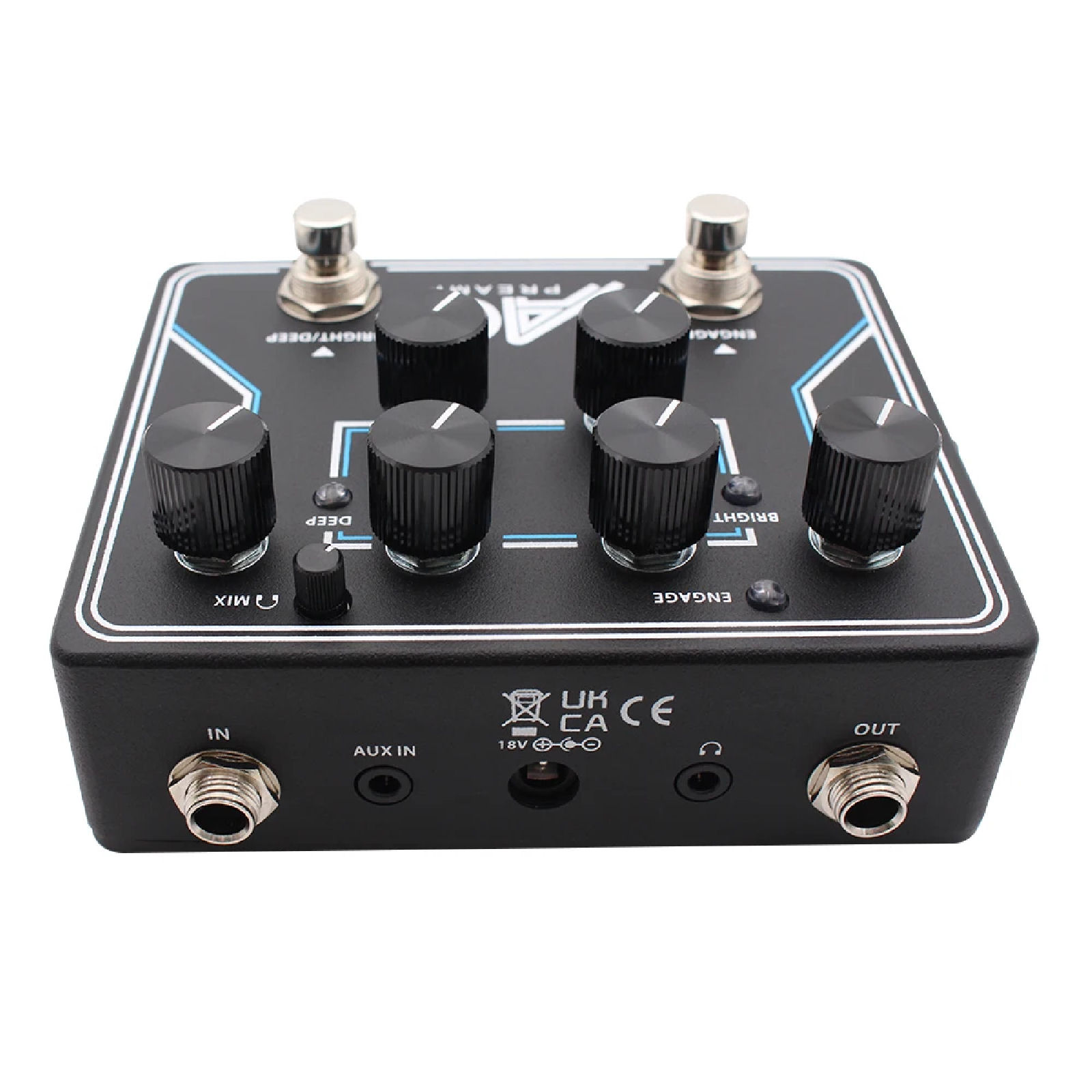 MOSKY AG BASS Preamp Bass Guitar Preamp DI Effect Pedal With Headphone out Aguilar Clone - Image 4