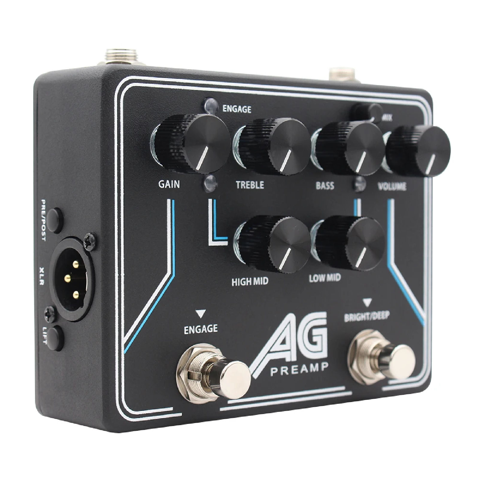 MOSKY AG BASS Preamp Bass Guitar Preamp DI Effect Pedal With Headphone out Aguilar Clone - Image 3