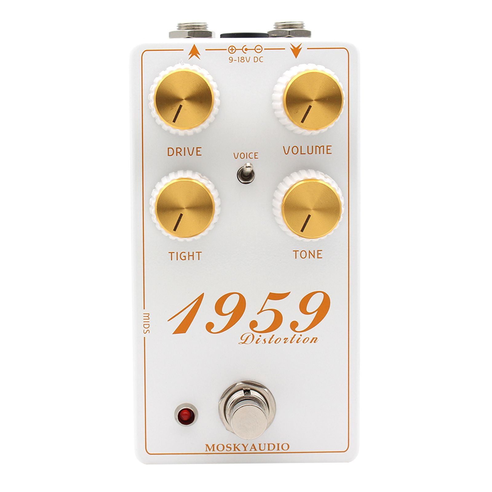 Mosky 1959 Distortion Pedal True Bypass Can Operate on 9V–18V power supply