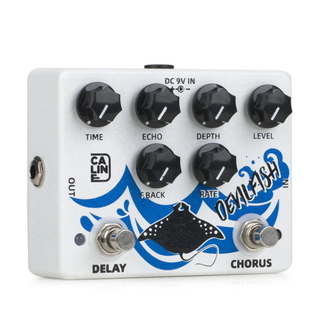 Caline DCP-03 Devilfish Chorus Delay Dual Guitar Effects Pedal - Image 4