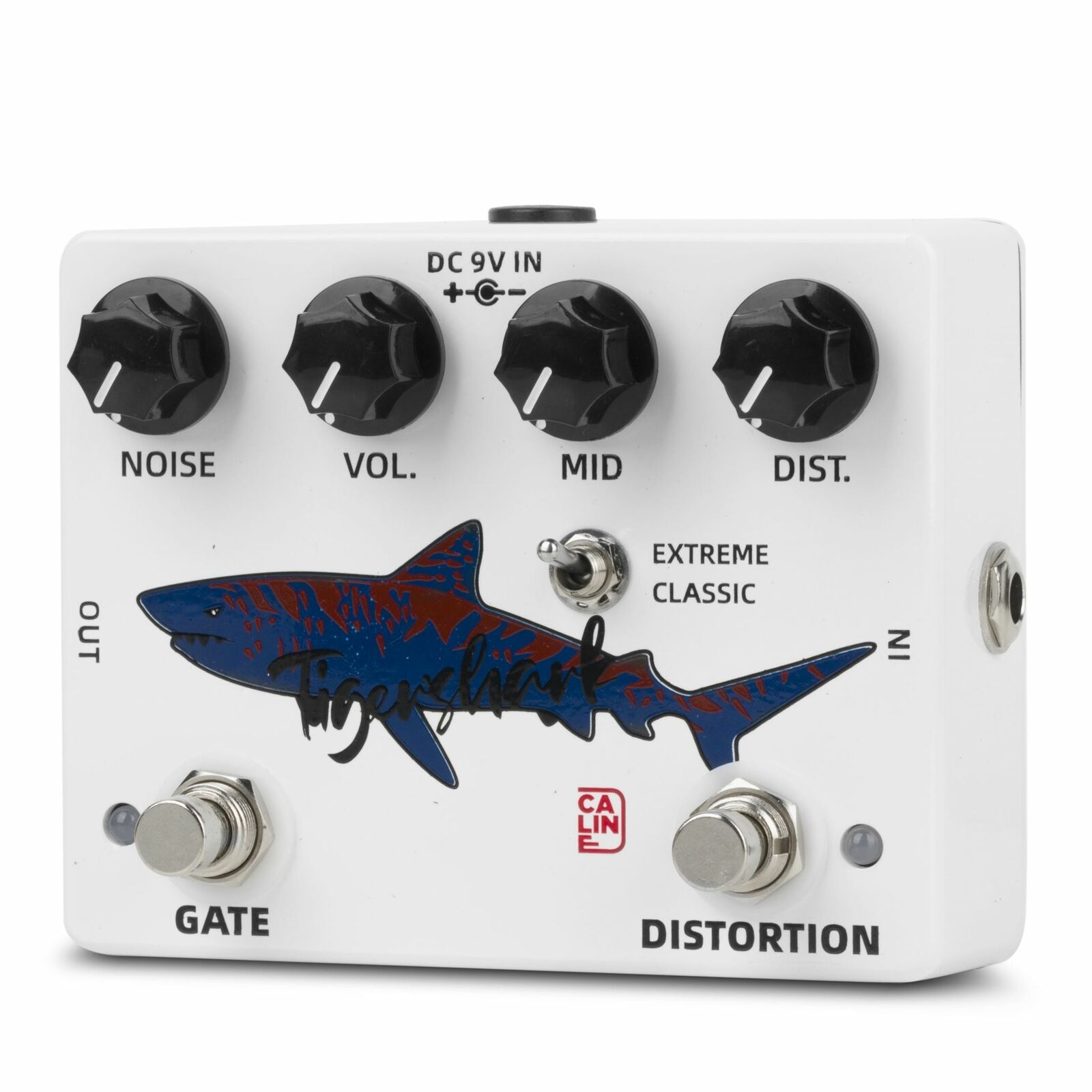 Caline DCP-09 TIGERSHARK Distortion/Noise Gate Guitar Effects Pedal - Image 3