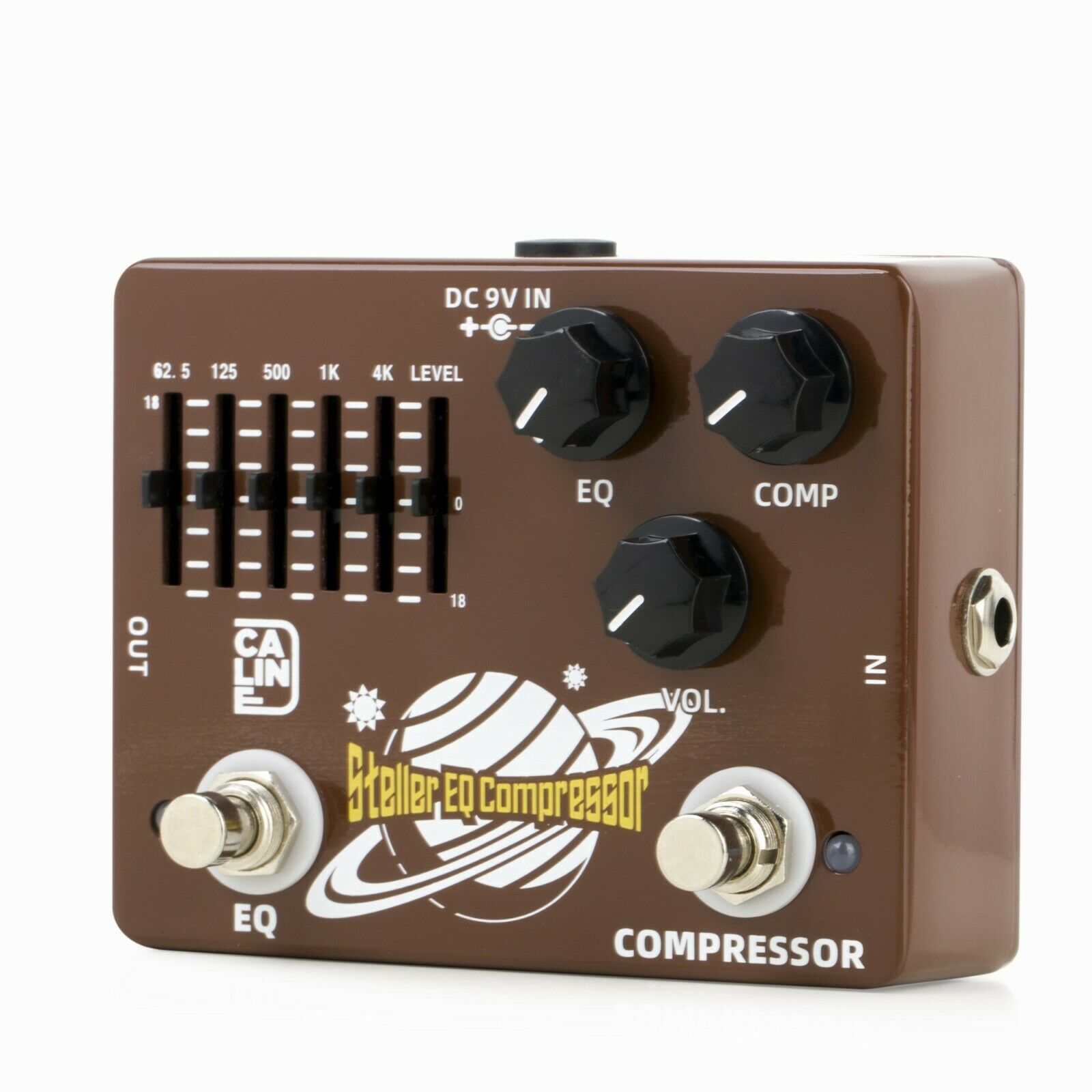 Caline DCP-10 Steller EQ Compressor BASS/Guitar Effect Pedal True bypass - Image 2
