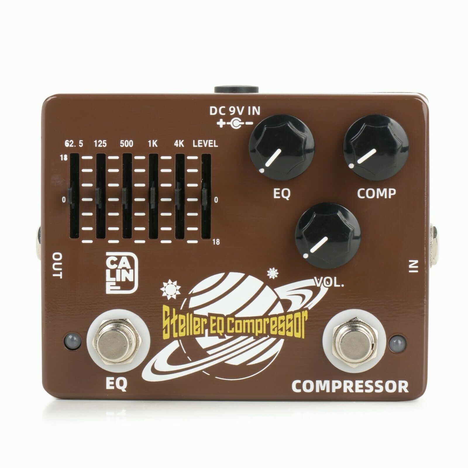 Caline DCP-10 Steller EQ Compressor BASS/Guitar Effect Pedal True bypass
