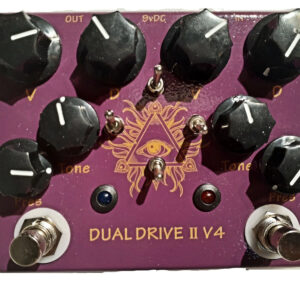 Hot Box DUAL DRIVE II V4 BOOST DIST/ON Pedal 4 DIP + 4 Toggles Bluesbreaker King Of Tone Inspired