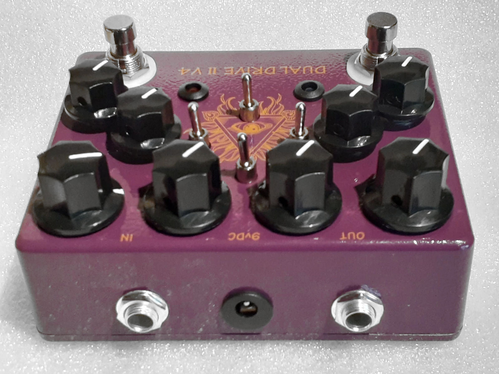 Hot Box DUAL DRIVE II V4 BOOST DIST/ON Pedal 4 DIP + 4 Toggles Bluesbreaker King Of Tone Inspired - Image 3