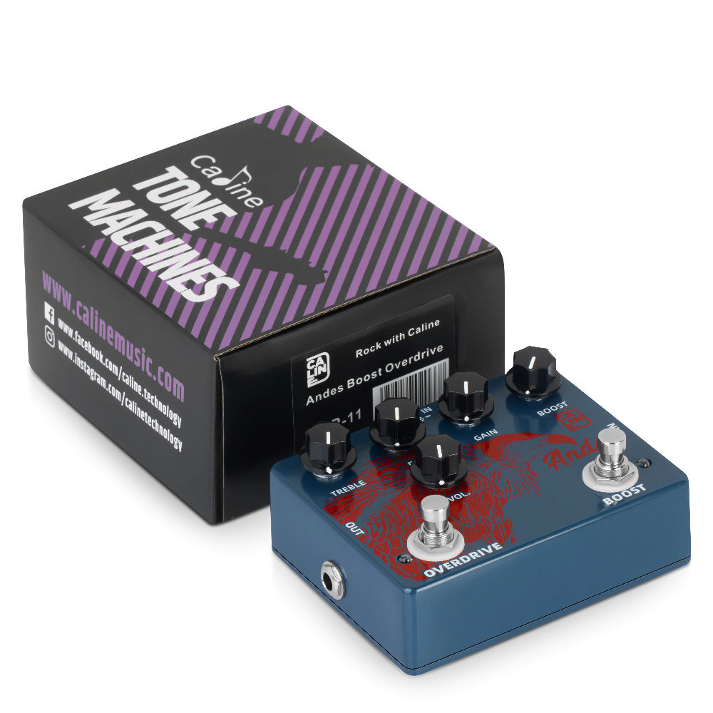 Caline DCP-11 "Andes" Boost / Overdrive Guitar Effect Pedal 2 Switch vers - Image 2