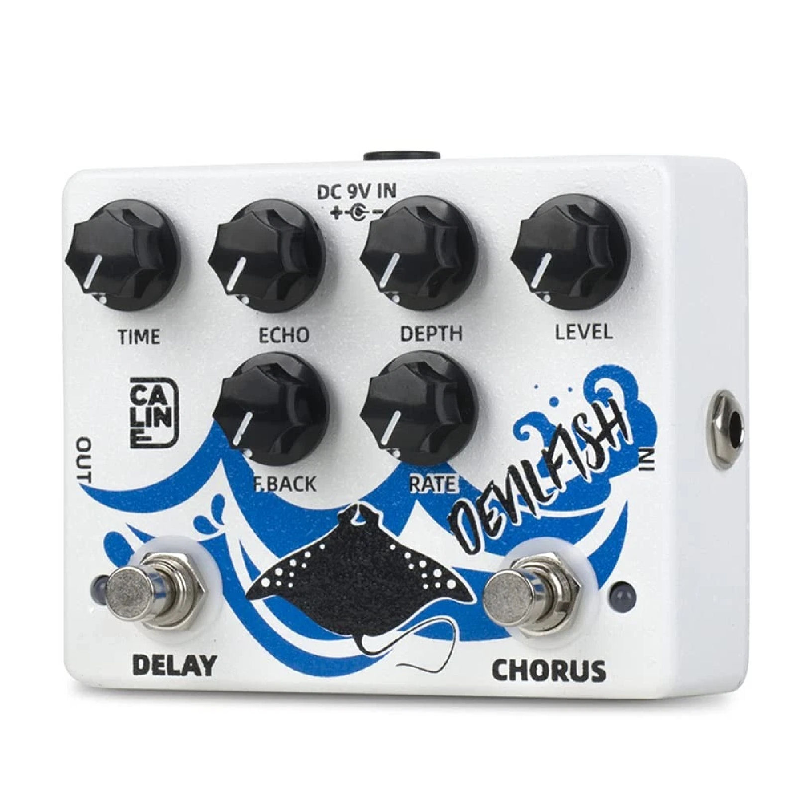 Caline DCP-03 Devilfish Chorus Delay Dual Guitar Effects Pedal - Image 5