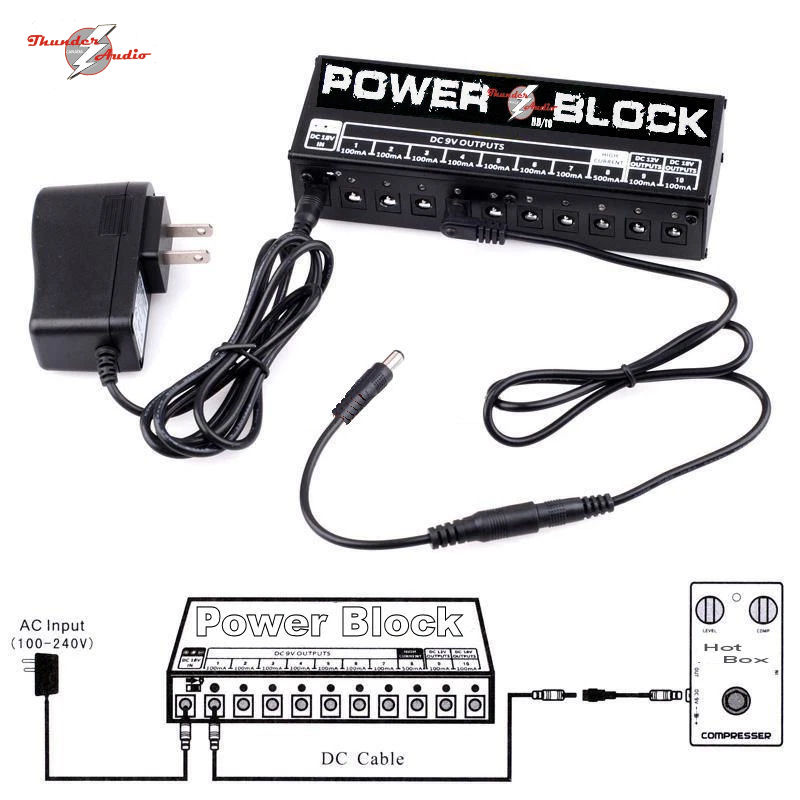 Thunder Audio Power Block HB/10 Power Supply 10 Isolated Output 9V 12V 18V-by Hot Box Pedals - Image 5