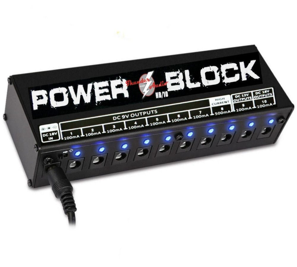 Thunder Audio Power Block HB/10 Power Supply 10 Isolated Output 9V 12V 18V-by Hot Box Pedals - Image 3