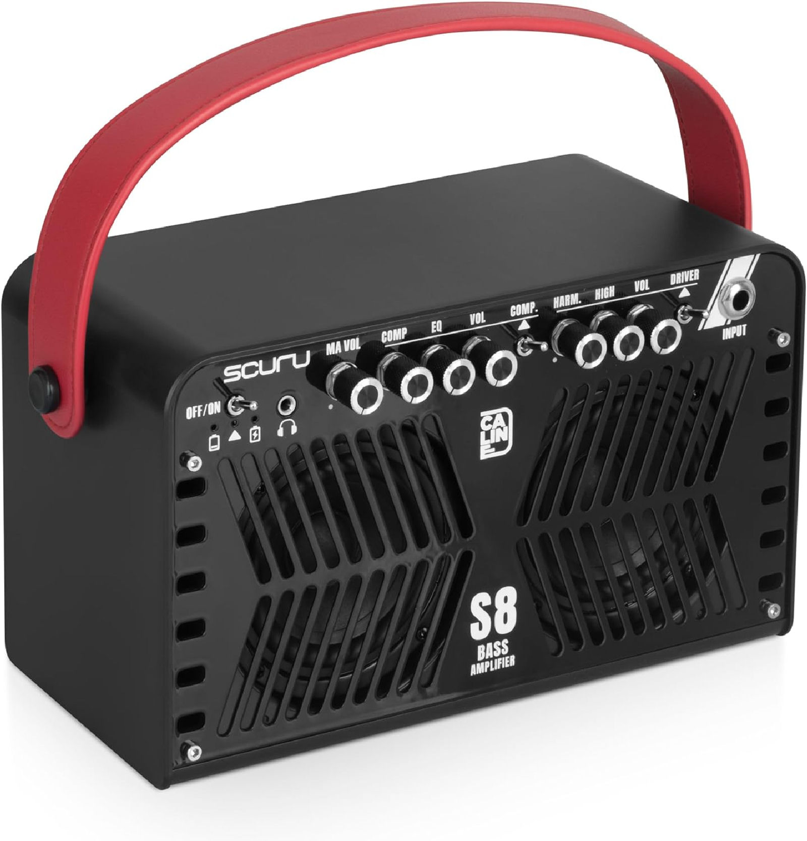 Caline Scuru S8B 20W Bass Amplifier Portable Bass Guitar Practice Amp Built IN Battery - Image 4