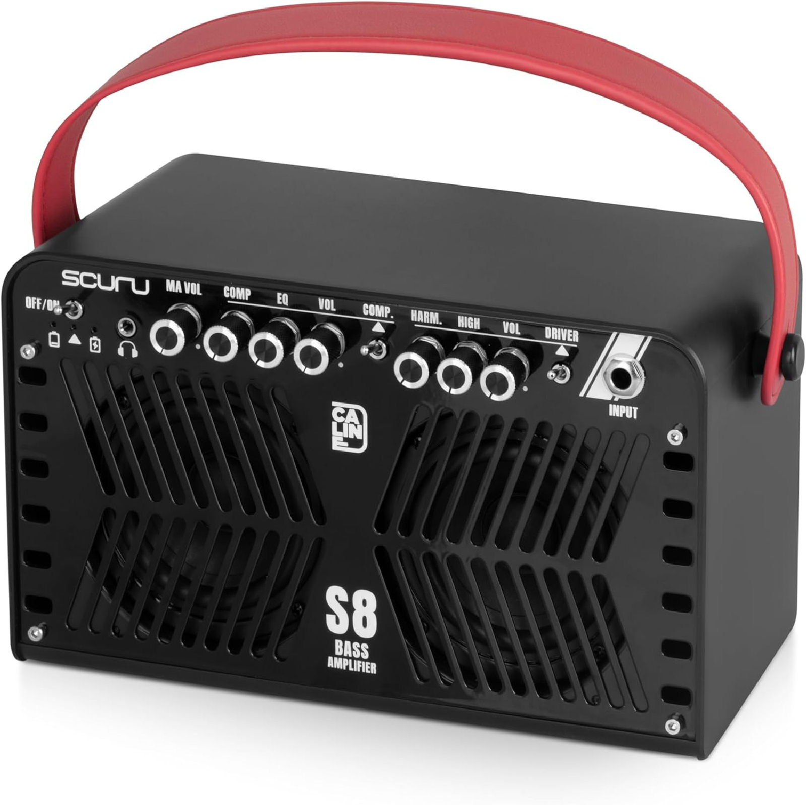 Caline Scuru S8B 20W Bass Amplifier Portable Bass Guitar Practice Amp Built IN Battery - Image 2