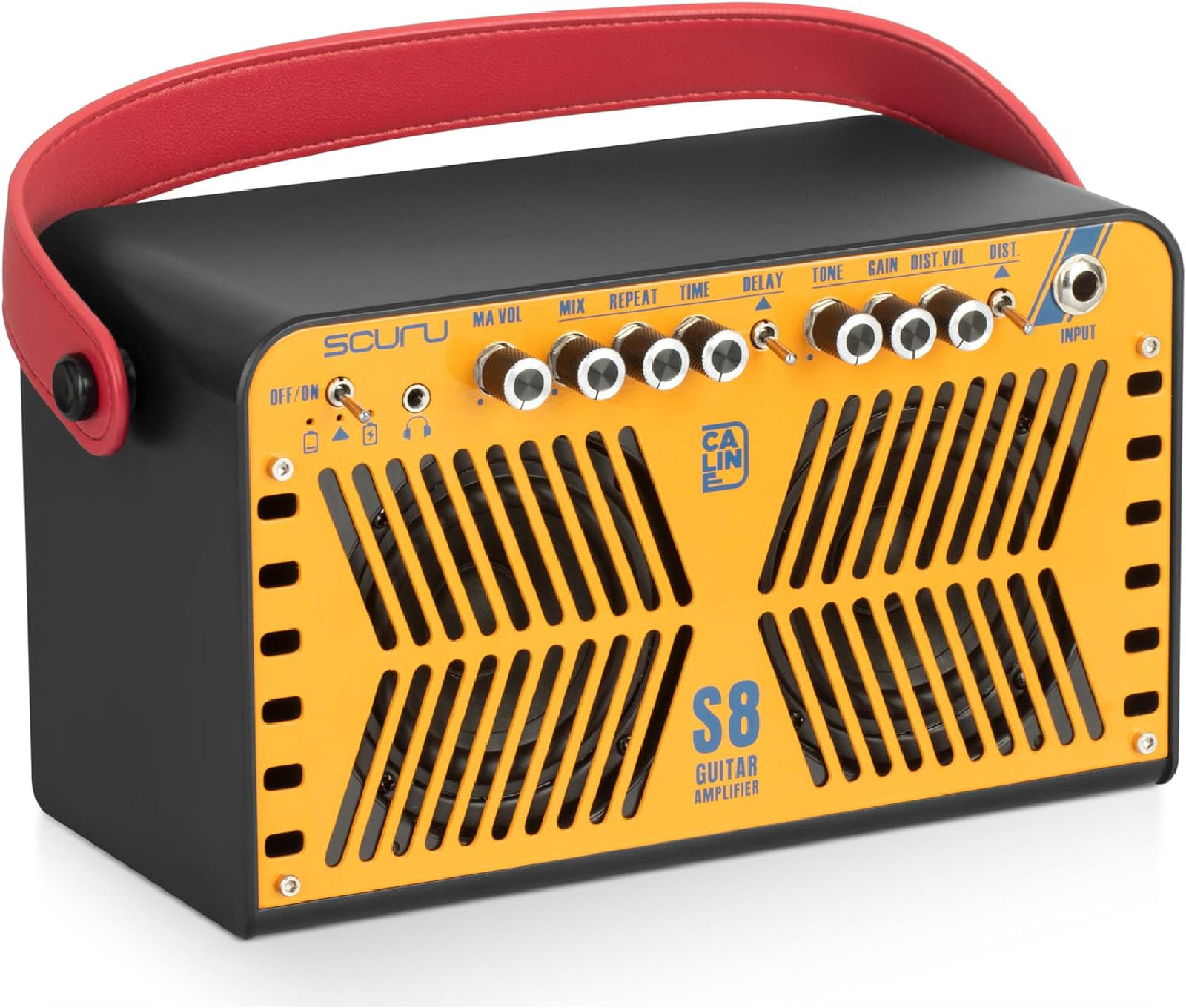 Caline Scuru S8G portable guitar amplifier with Bluetooth and Effects Portable Practice Amp Battery - Image 2