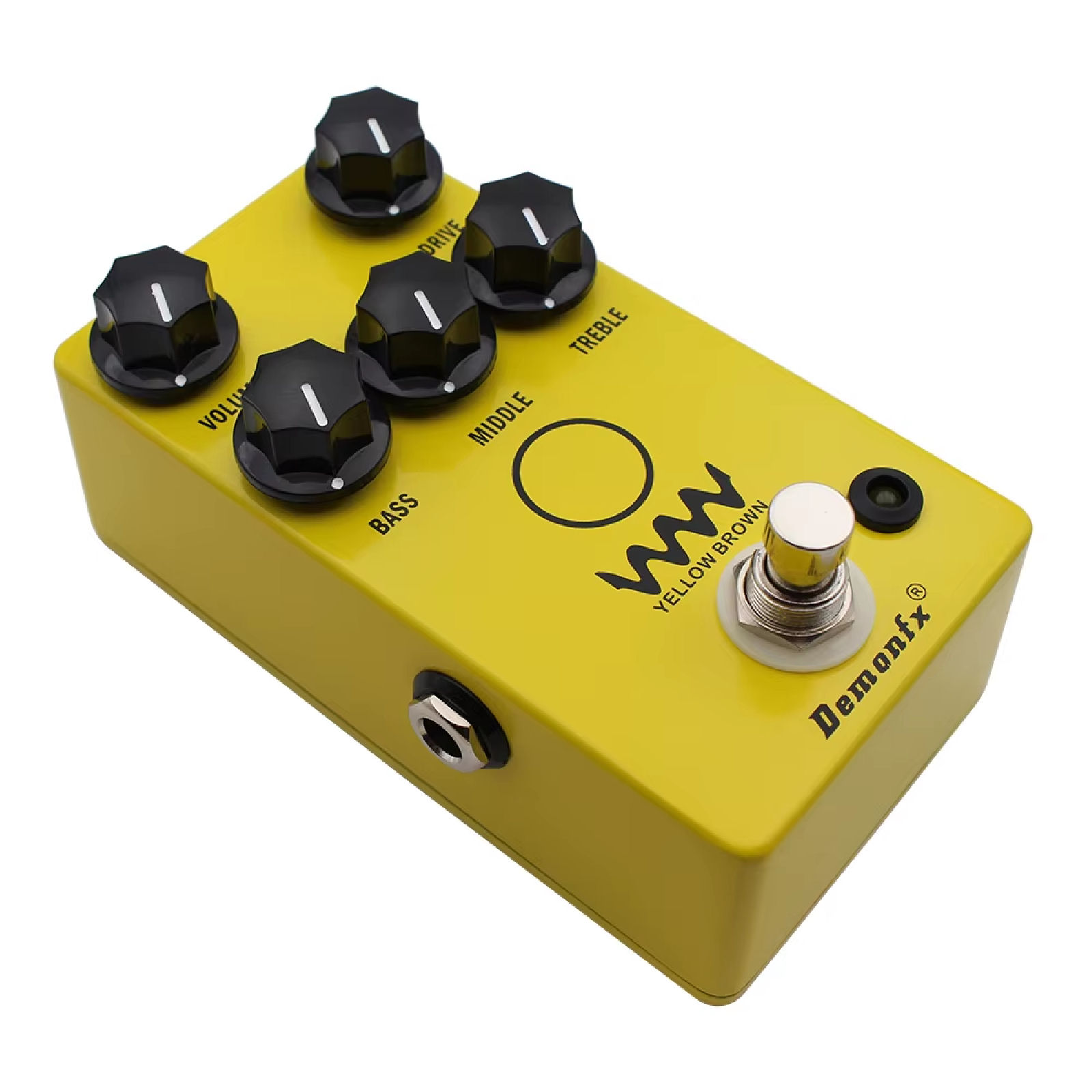 Demonfx Yellow Brown Overdrive Guitar FX Pedal 5 Knobs Volume Drive Bass Mid Treble - Image 3