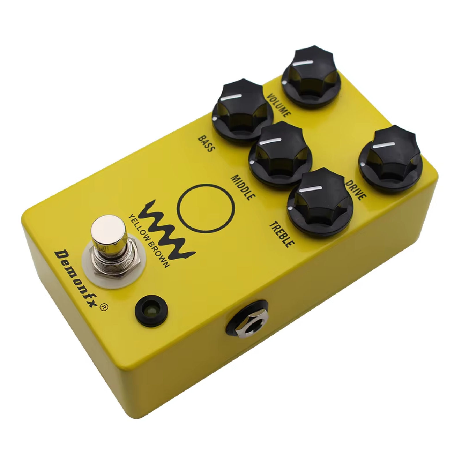 Demonfx Yellow Brown Overdrive Guitar FX Pedal 5 Knobs Volume Drive Bass Mid Treble - Image 4
