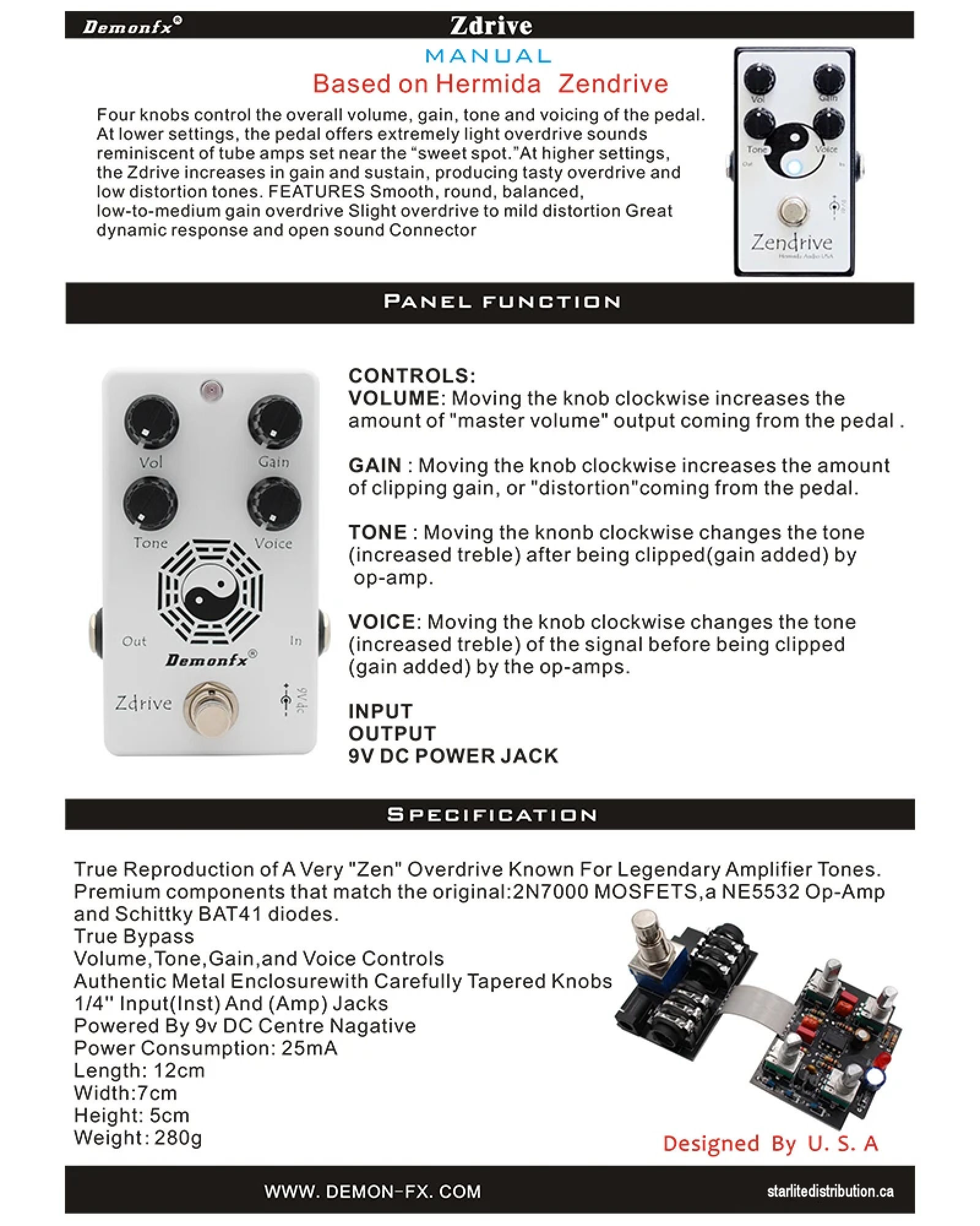 Demonfx Zdrive Hand-wired Professional Overdrive Booster Guitar Effects Pedal - Image 3